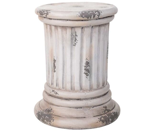 Columna decorativa color piedra, 34x34x42h cm