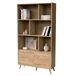 Librería Salón Oslo 2 Puertas 6 Estantes Con Patas Librería Salón Oslo 2 Puertas 6 Estantes Con Patas Madera Clara