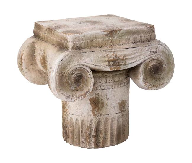Columna decorativa color piedra, 36x26x32,5h cm