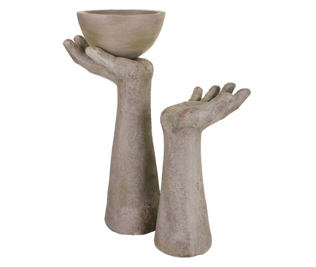 Manos deco magnesio 27x20x51h-50x20x51 gris