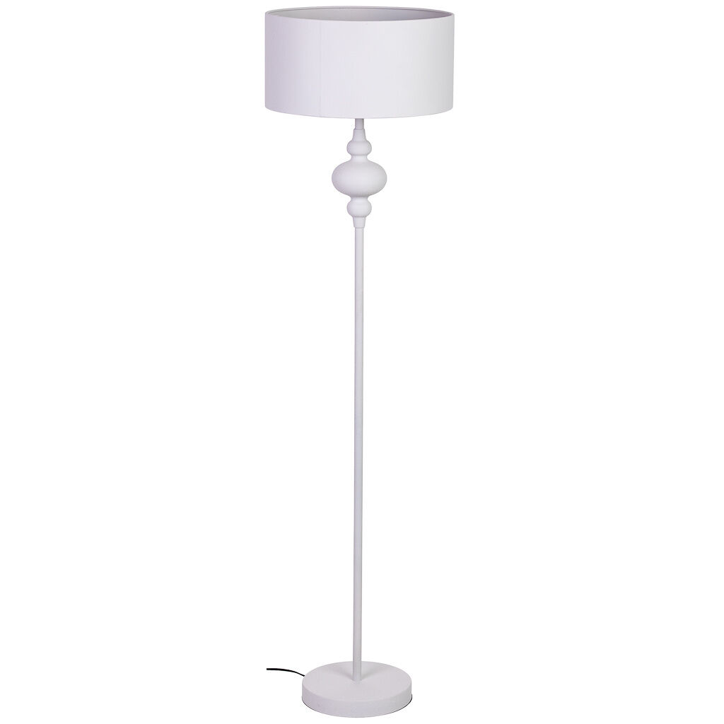 Lámpara de pie de metal blanco 40x40x154h cm