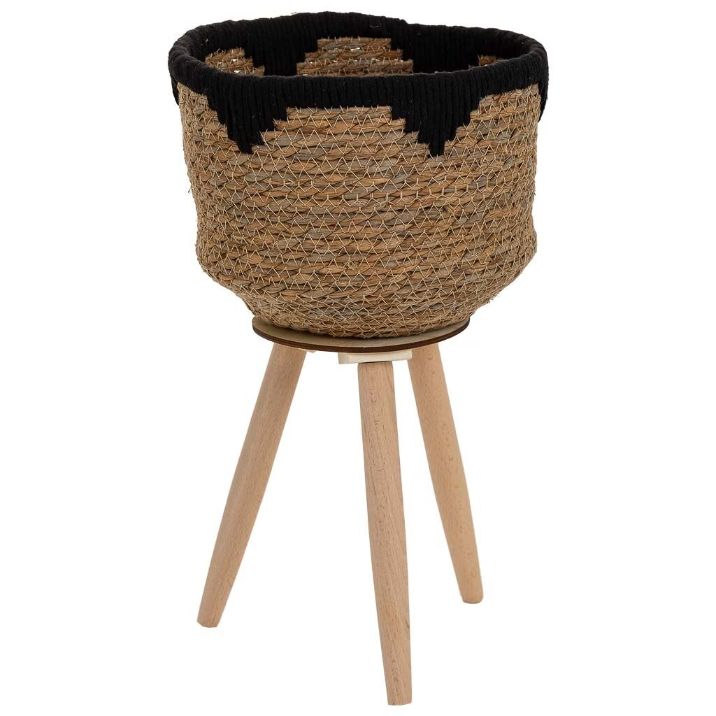 Macetero de fibra natural y algodón