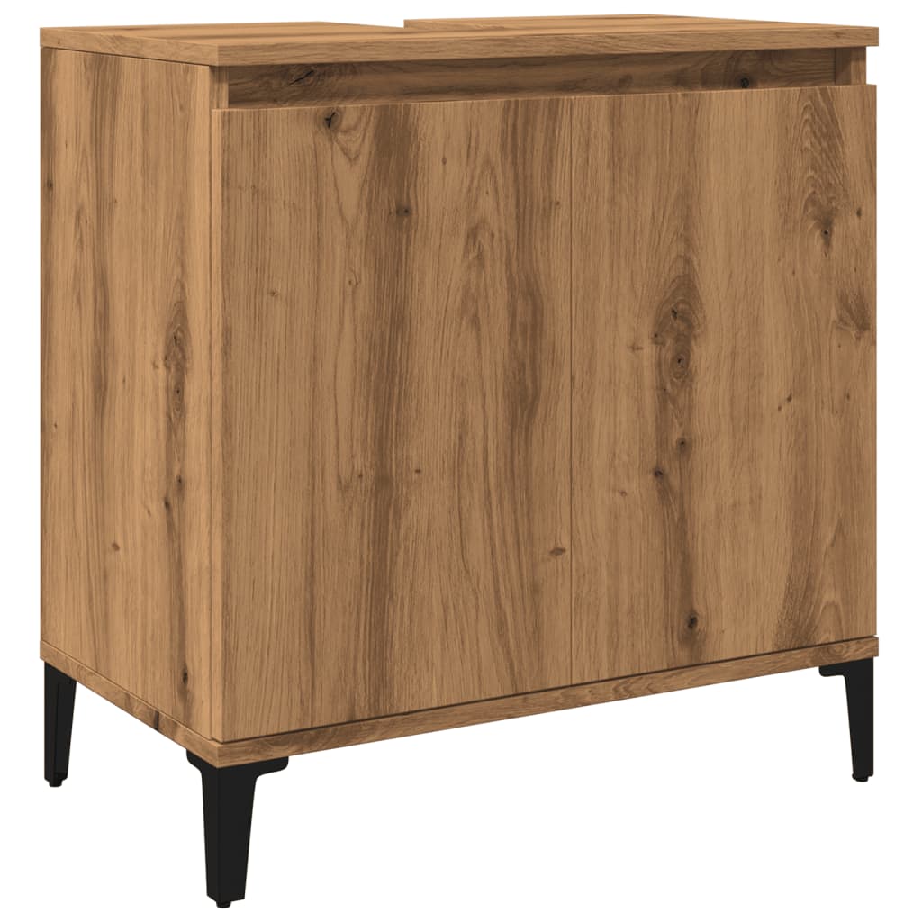 Vidaxl mueble de lavabo madera de ingeniería roble artisan 58x33x60 cm