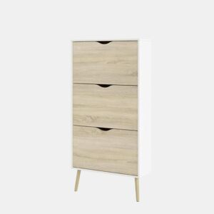 Sapateira Branco Madeira Eik 70,2 x 23,9 x 138,9 cm