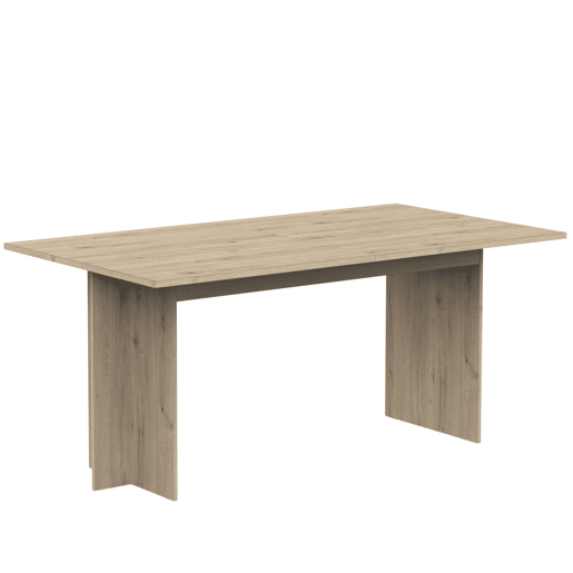 Mesa de Jantar Extensível em Chumbo em Estilo Natural em Carvalho Artesanal 166x74x90 cm