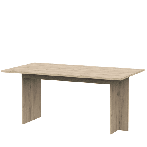 Mesa de Jantar Extensível em Chumbo em Estilo Natural em Carvalho Artesanal 166x74x90 cm