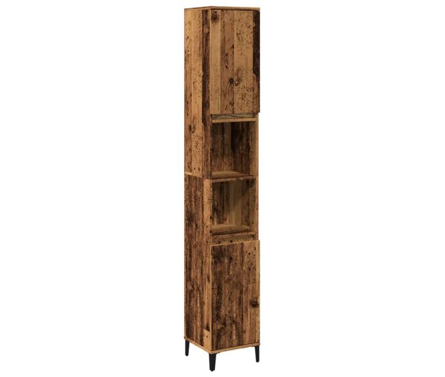 Vidaxl armario de baño madera de ingeniería envejecida 30x30x190 cm