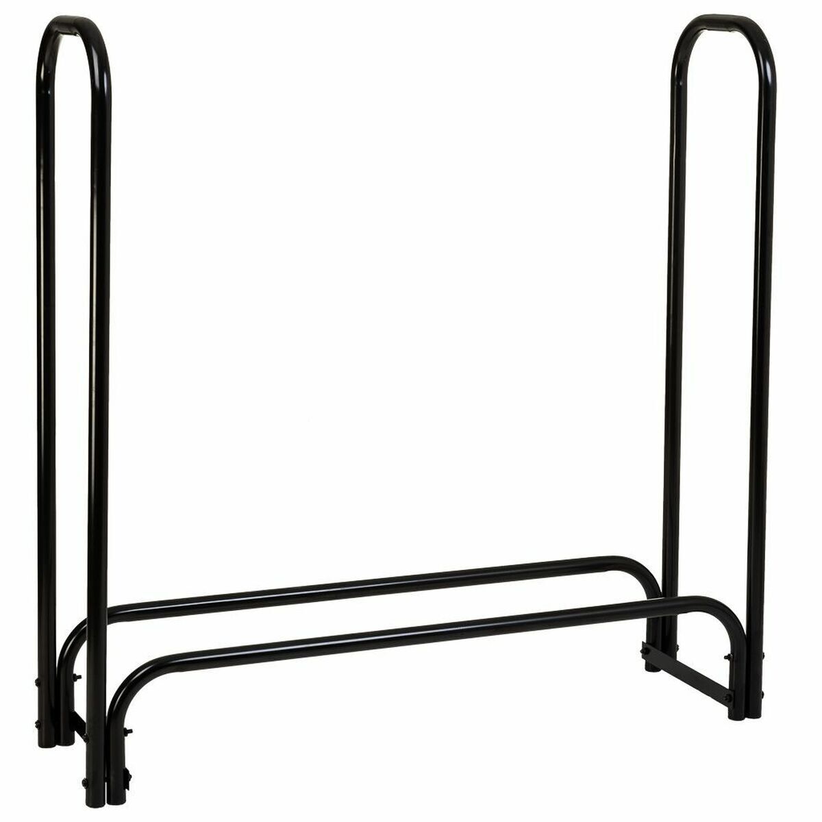 Soporte para leña alexandra house living negro hierro 34 x 124 x 124 cm