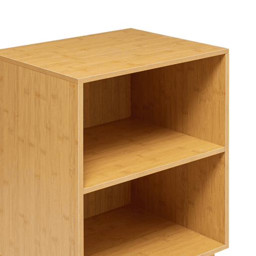 Móveis modulares de bambu com 2 níveis de cobertura 70x45x35cm 7house