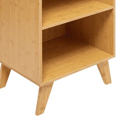 Móveis modulares de bambu com 2 níveis de cobertura 70x45x35cm 7house