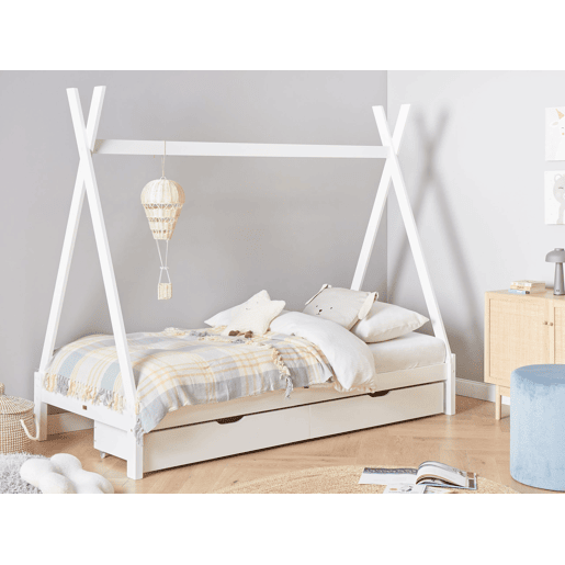 Beliani Conjunto de 2 gavetas de arrumação para cama Pinho CRONAT
