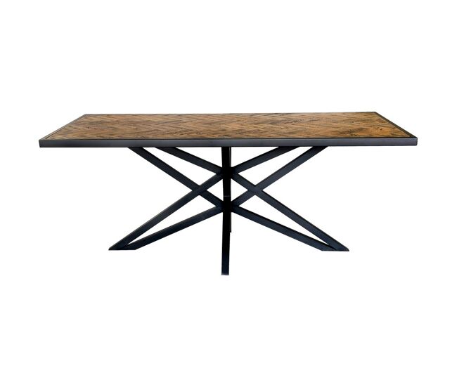 Mesa de comedor rectangular de madera marrón 180x100x76h cm