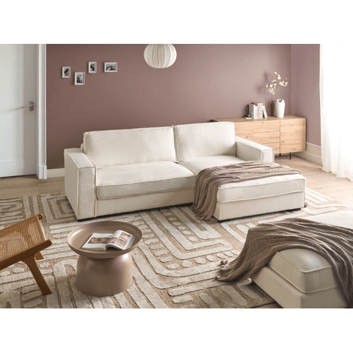 Beliani Sofá de esquina Bouclé RENDERS