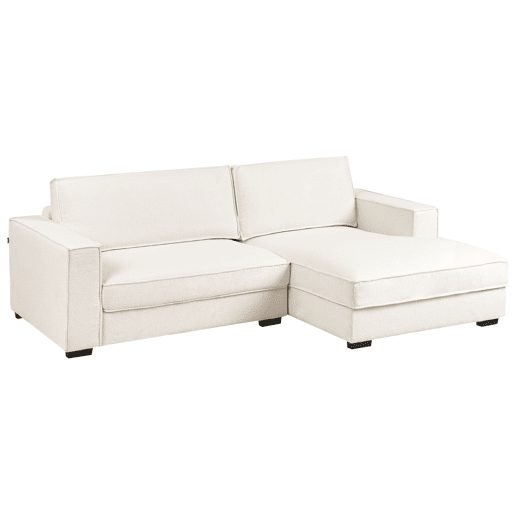 Beliani Sofá de esquina Bouclé RENDERS