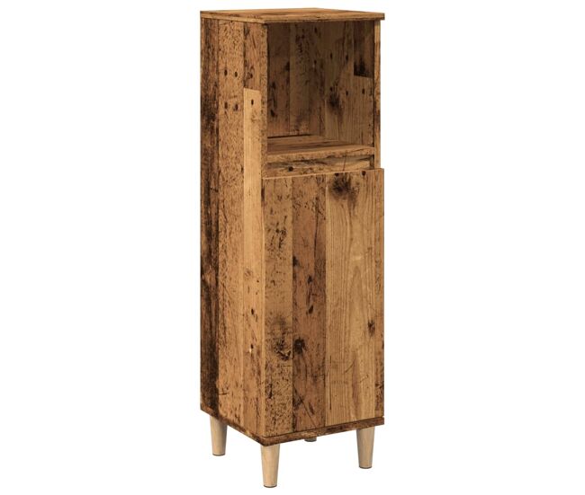 Vidaxl armario de baño madera de ingeniería envejecida 30x30x100 cm