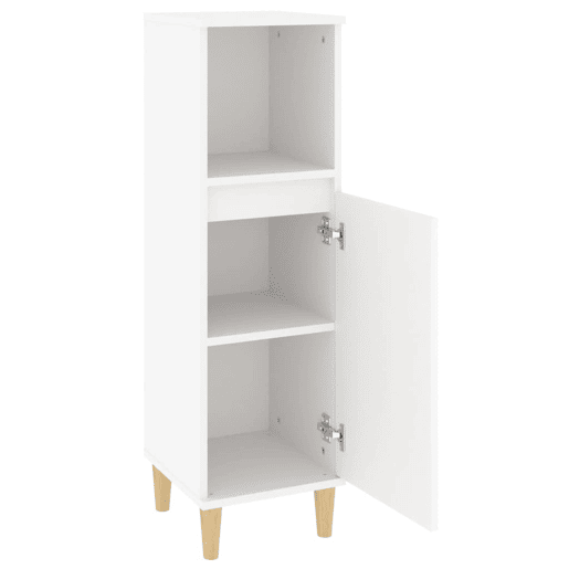 vidaXL Armário casa de banho 30x30x100 cm derivados de madeira branco vidaXL Armário casa de banho 30x30x100 cm derivados de madeira branco