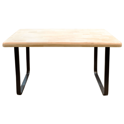 Mesa de Jantar Fixa Estilo Industrial Dans em Carvalho Nórdico e Cor Preta 140x76x80 cm