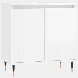 vidaXL Armário casa banho 58x33x60 cm deriv. madeira branco brilhante