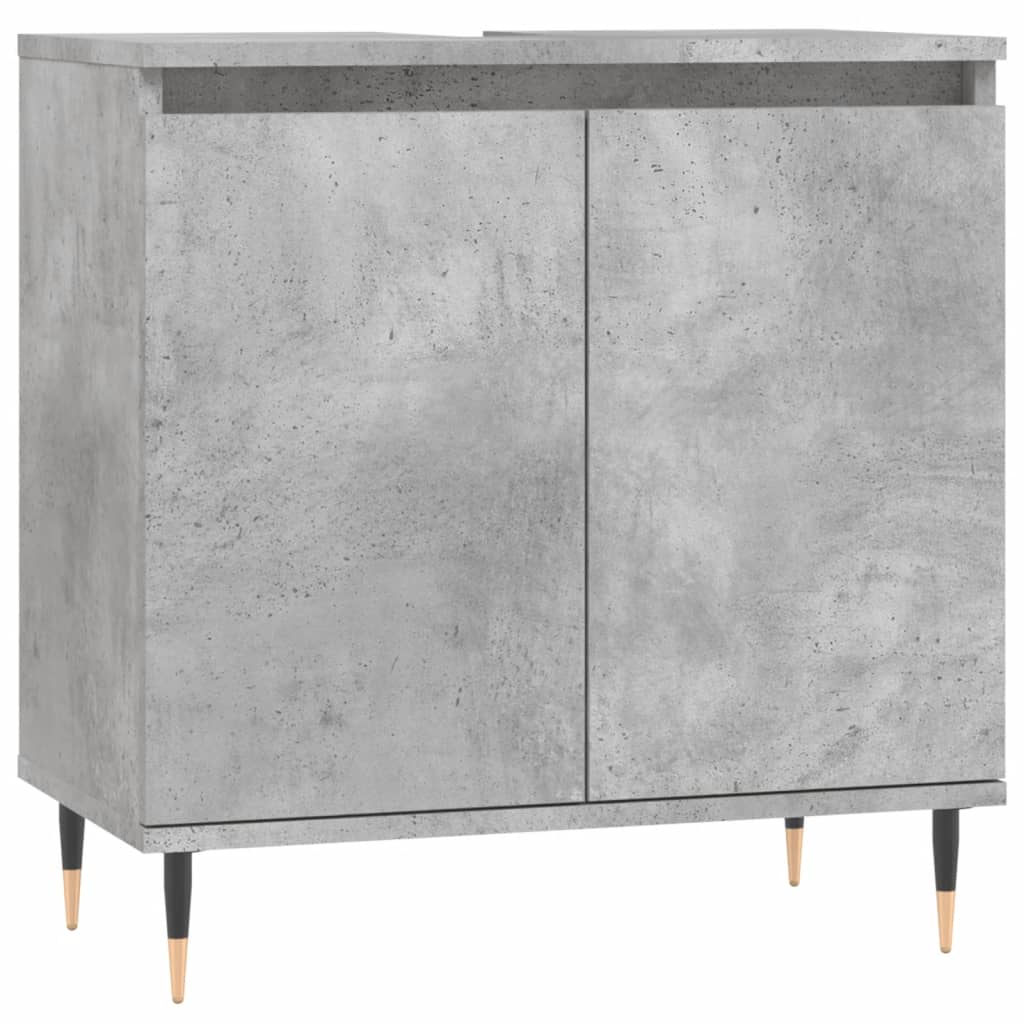 Vidaxl armario de baño madera de ingeniería gris hormigón 58x33x60 cm