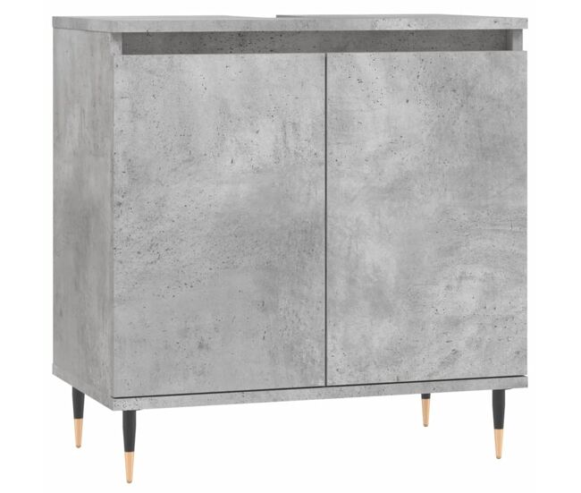 Vidaxl armario de baño madera de ingeniería gris hormigón 58x33x60 cm