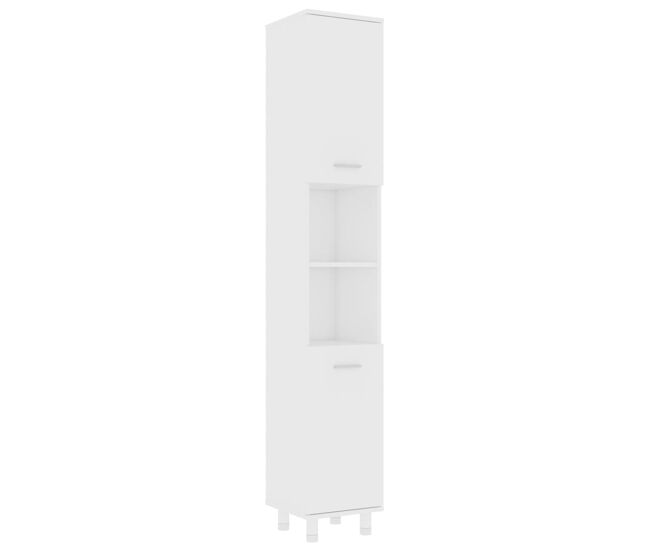 Vidaxl armario de baño madera contrachapada blanco 30x30x179 cm