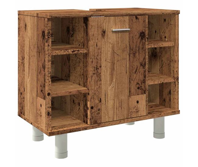 Vidaxl armario de baño madera contrachapada envejecida 60x32x53,5 cm
