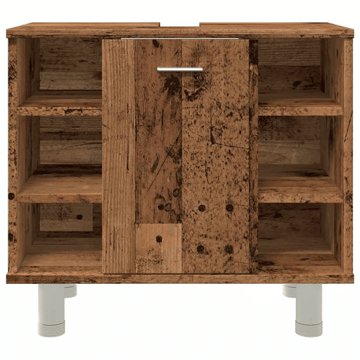 vidaXL Armário WC 60x32x53,5 cm derivados de madeira madeira velha