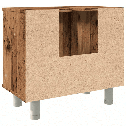 vidaXL Armário WC 60x32x53,5 cm derivados de madeira madeira velha