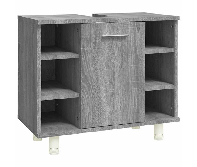 Vidaxl armario de baño madera contrachapada gris sonoma 60x32x53,5 cm