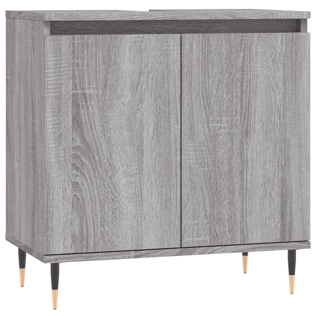 Vidaxl armario de baño madera de ingeniería gris sonoma 58x33x60 cm
