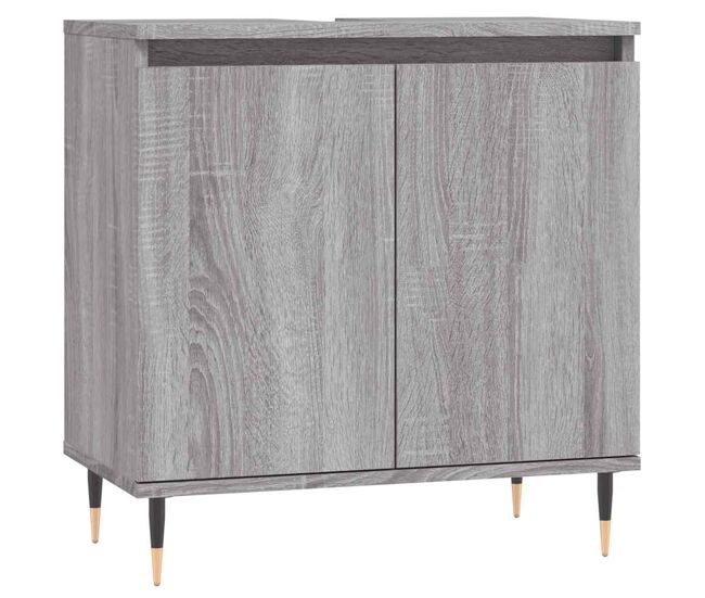 Vidaxl armario de baño madera de ingeniería gris sonoma 58x33x60 cm