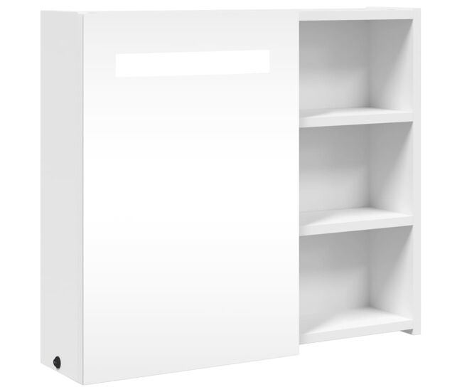 Vidaxl mueble de baño con espejo y luz led blanco 60x13x52 cm