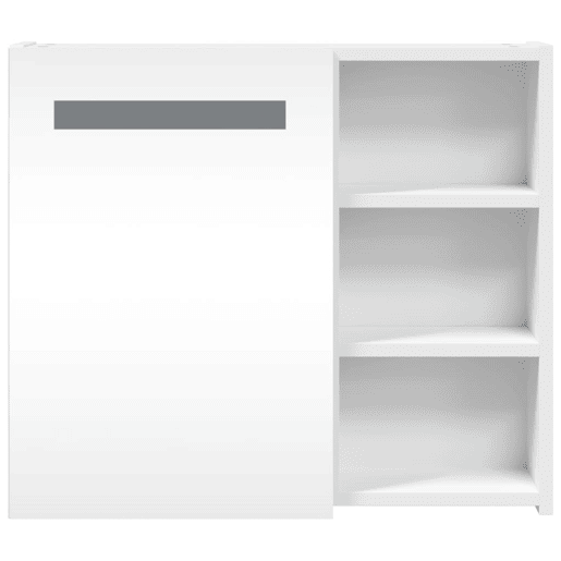 vidaXL Armário espelhado p casa de banho c LEDs 60x13x52cm branco vidaXL Armário espelhado p casa de banho c LEDs 60x13x52cm branco