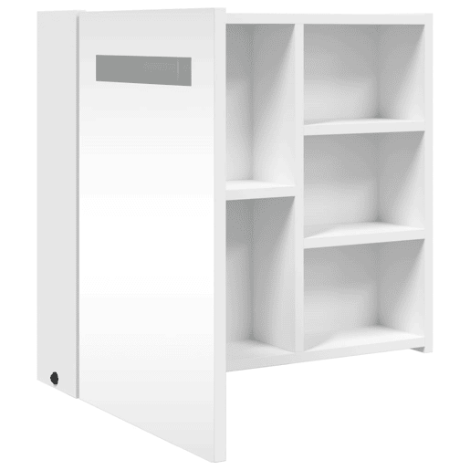 vidaXL Armário espelhado p casa de banho c LEDs 60x13x52cm branco vidaXL Armário espelhado p casa de banho c LEDs 60x13x52cm branco