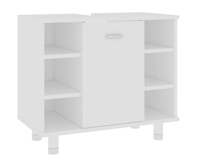 Vidaxl armario de baño madera contrachapada blanco 60x32x53,5 cm