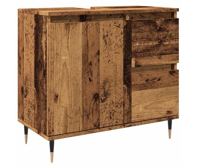 Vidaxl armario de baño madera de ingeniería envejecida 65x33x60 cm