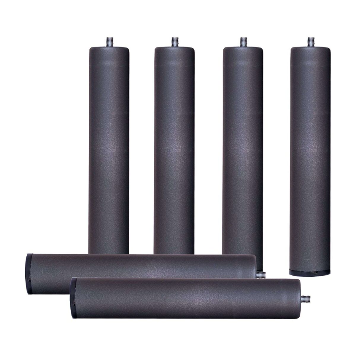 Pack 7 patas metálicas antirruido base tapizada