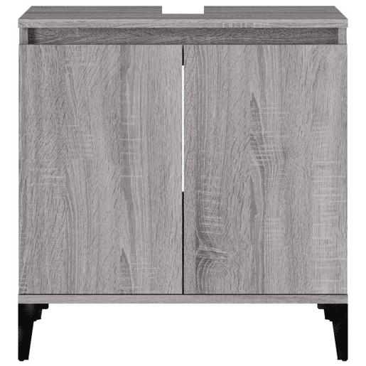 vidaXL Móvel p lavatório 58x33x60 cm derivados madeira cinza sonoma vidaXL Móvel p lavatório 58x33x60 cm derivados madeira cinza sonoma