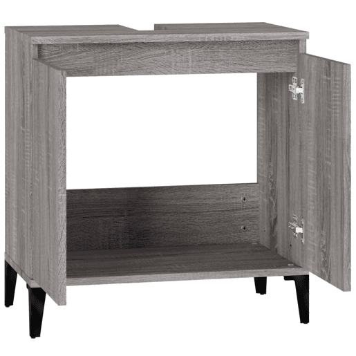 vidaXL Móvel p lavatório 58x33x60 cm derivados madeira cinza sonoma vidaXL Móvel p lavatório 58x33x60 cm derivados madeira cinza sonoma