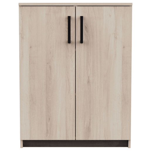 Aparador Watson estilo industrial em carvalho Kronberg e carvalho Waterford com 2 portas 73x95x41 cm