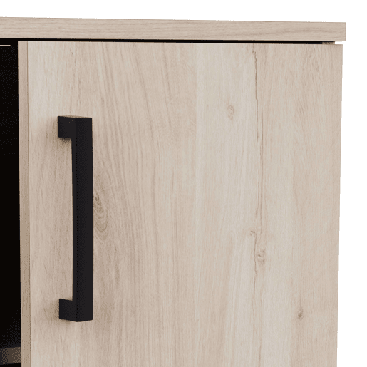 Aparador Watson estilo industrial em carvalho Kronberg e carvalho Waterford com 2 portas 73x95x41 cm