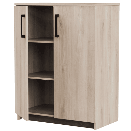 Aparador Watson estilo industrial em carvalho Kronberg e carvalho Waterford com 2 portas 73x95x41 cm