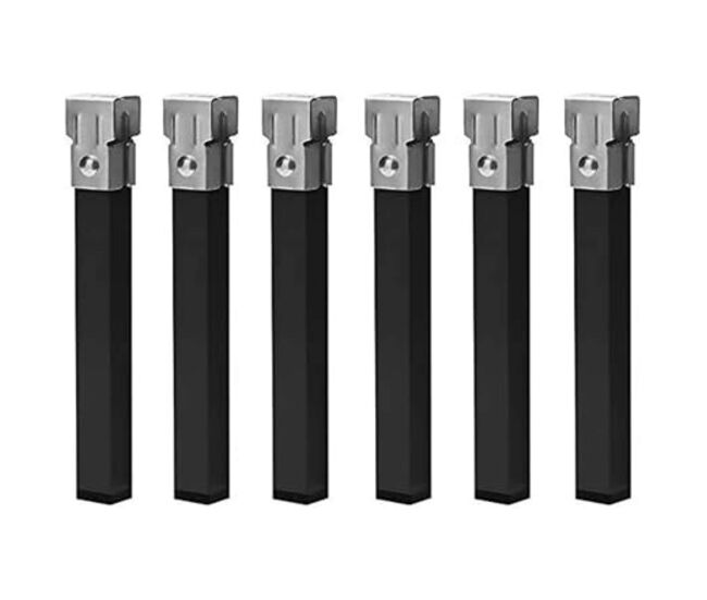 Juego de 4 o 6 patas cuadradas metálicas con abrazadera para somier tubo 30x30 mm disponible en varias medidas