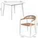 Conjunto de mesa y 4 sillas Conjunto de mesa y 4 sillas Beige