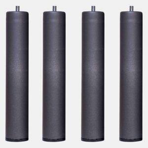 Conjunto de 4 pés para estrado ou base estofada com formato cilíndrico em metal com medidas especiais (15 cm)