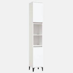 vidaXL Armário casa de banho 30x30x190 cm derivados de madeira branco