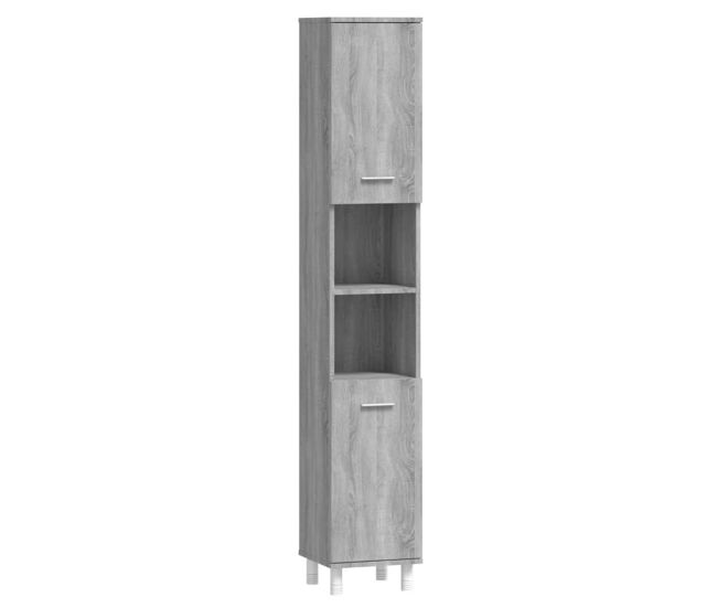 Vidaxl armario de baño madera contrachapada gris sonoma 30x30x179 cm