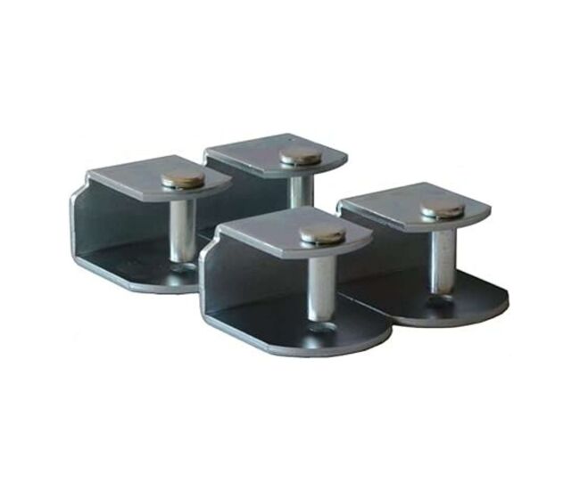 Pack 4 patas para somier + 4 abrazaderas con forma cilindrica en metal (30 cm)