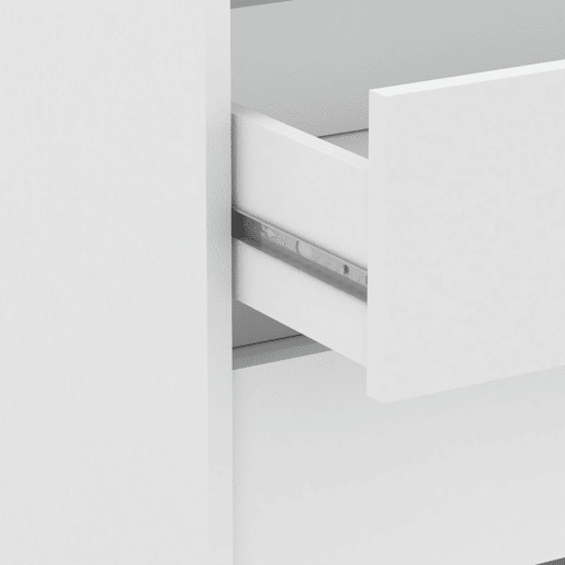 Guarda-roupa de quarto estilo contemporâneo Blockty em branco fosco com 4 gavetas 39x76x40 cm. Guarda-roupa de quarto estilo contemporâneo Blockty em branco fosco com 4 gavetas 39x76x40 cm.