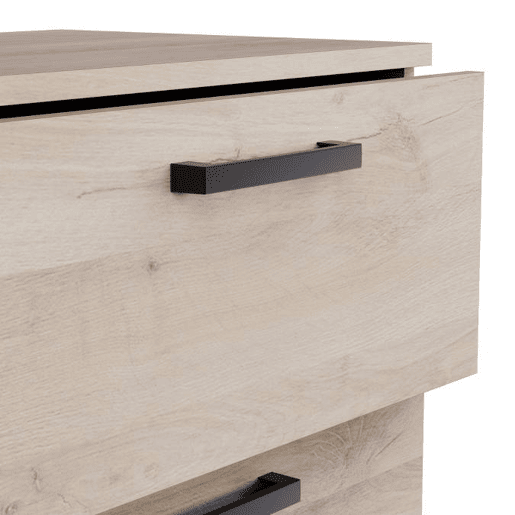 Cômoda Watson estilo industrial para quarto em carvalho Kronberg e carvalho Waterford com 6 gavetas 119x81x41 cm